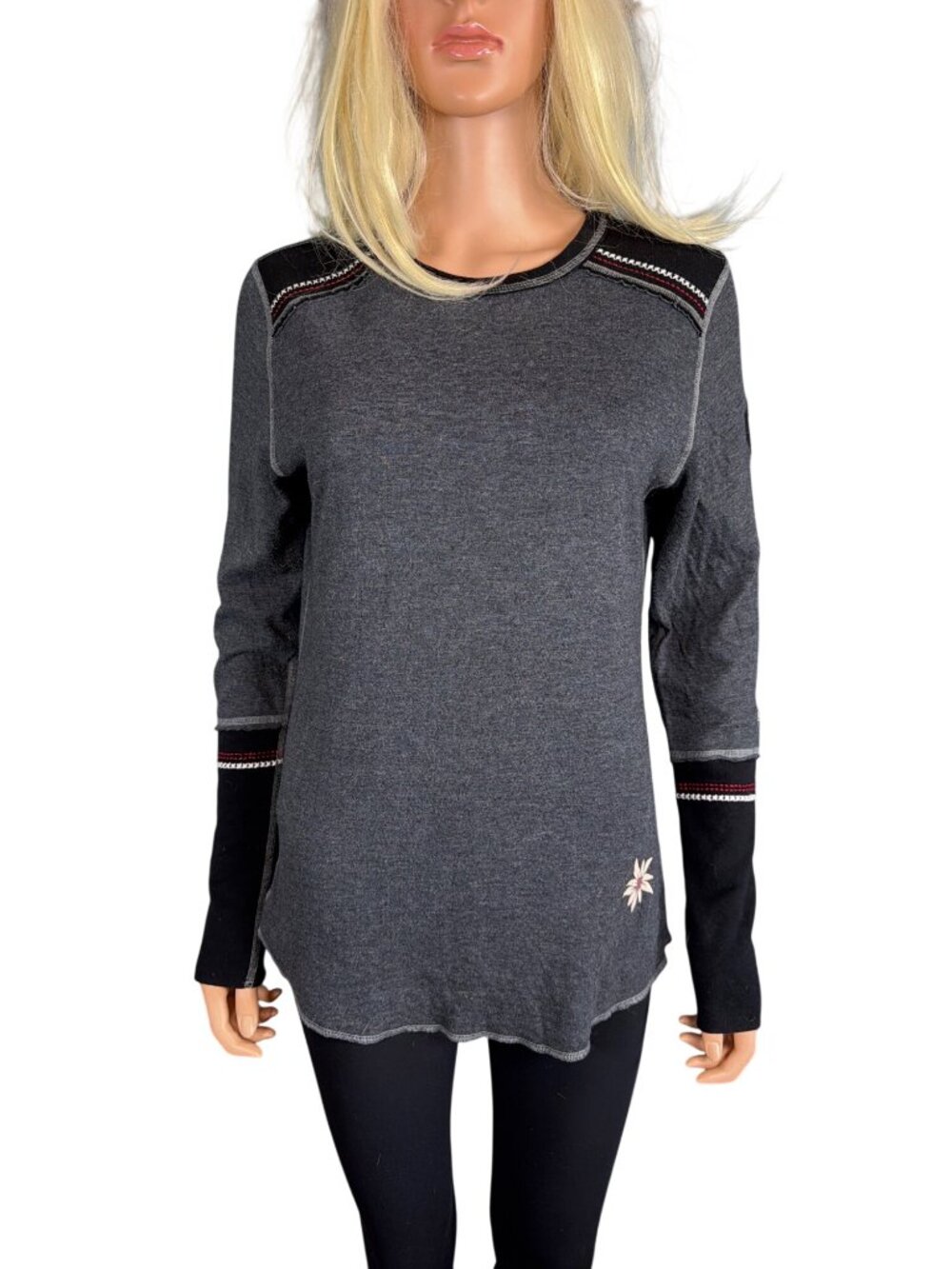Alp-n-Rock Crew Heather Gray/Black Medium MSRP$198 Cotton Embroidered - Picture 6 of 16